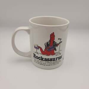 Talking Tops Coffee Mug Vintage 1986 Rockasaurus Saurus Gang Dinosaur Ceramic